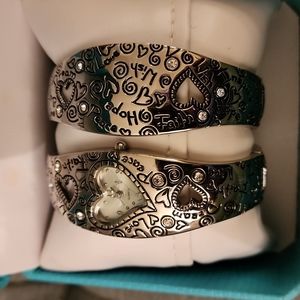 CATO Silver Tone Rhinestone Cuff Watch women’s with bracelet